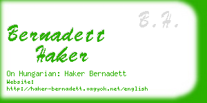 bernadett haker business card